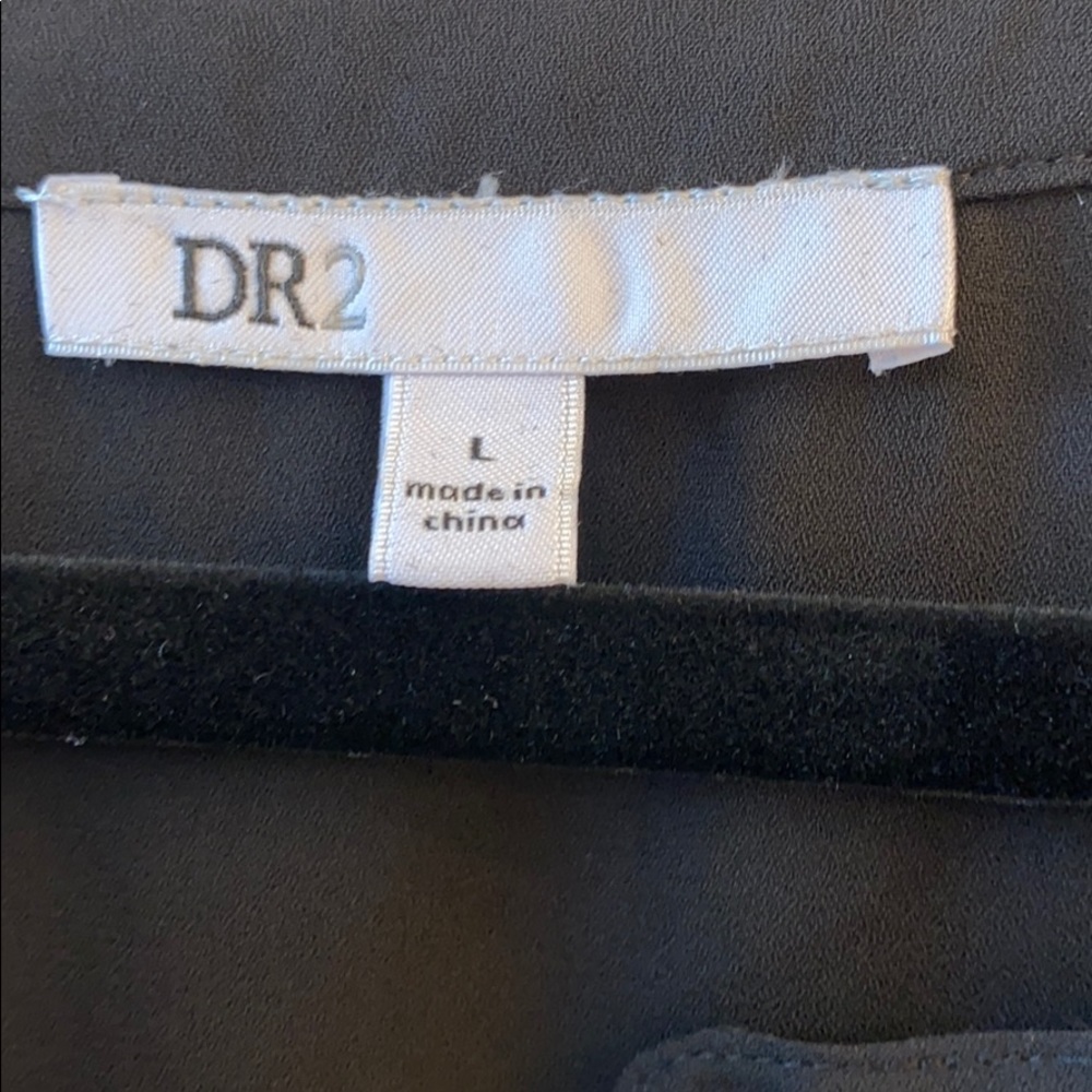 Black DR2 Dress with Ruching and Tie Waist Sz L - Picture 6 of 7